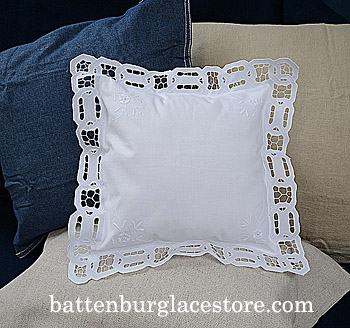 Baby Square Pillow Sham. Dynasty Design Embroidery.12x12 SQ.